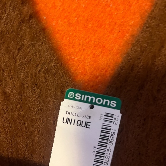 Brown plush knit cropped cami made in Italy NWT - Picture 4 of 6